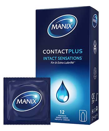 12 préservatifs contact plus MANIX