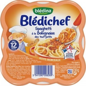 Blédichef BLEDINA Spaghetti à la Bolognaise dès 12 mois 230g