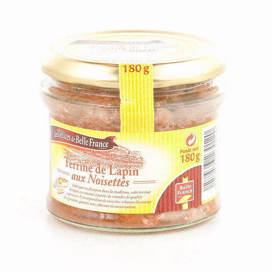 Terrine de lapin aux noisettes 180g BELLE FRANCE