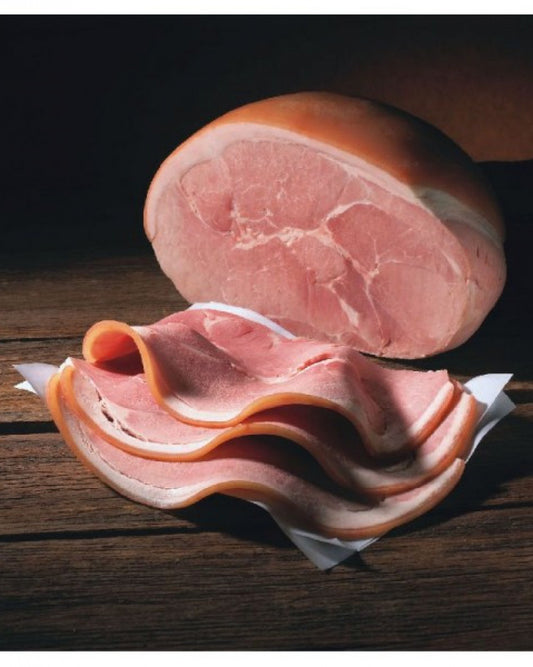 Jambon fumé coupé en tranche