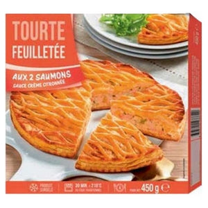 Tourte feuilletée aux 2 saumons 450g