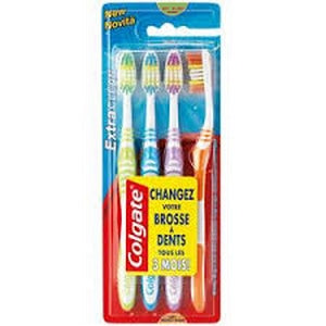 Lot de 4 brosses à dents COLGATE médium ou souple