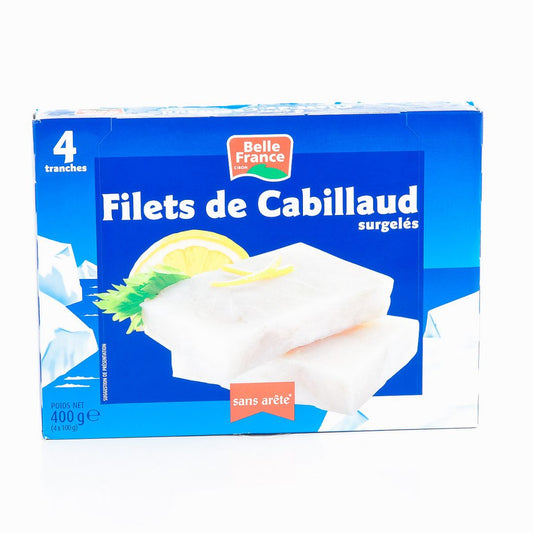 4 filets de cabillaud surgelés 400g BELLE FRANCE