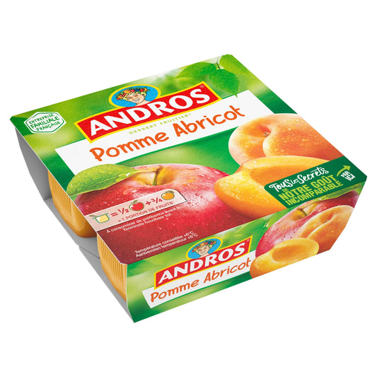 4 pots pomme abricot ANDROS