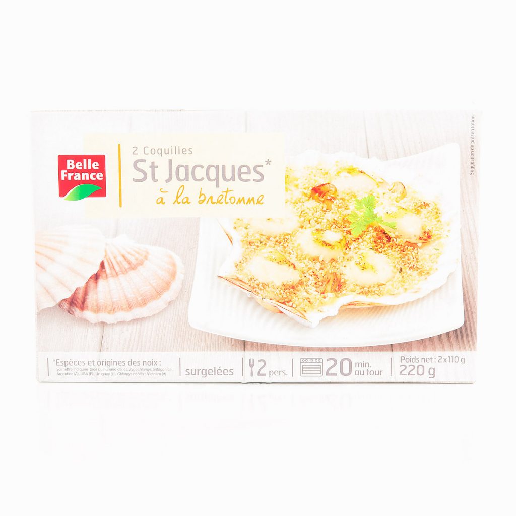 2 coquilles Saint-Jacques BELLE FRANCE