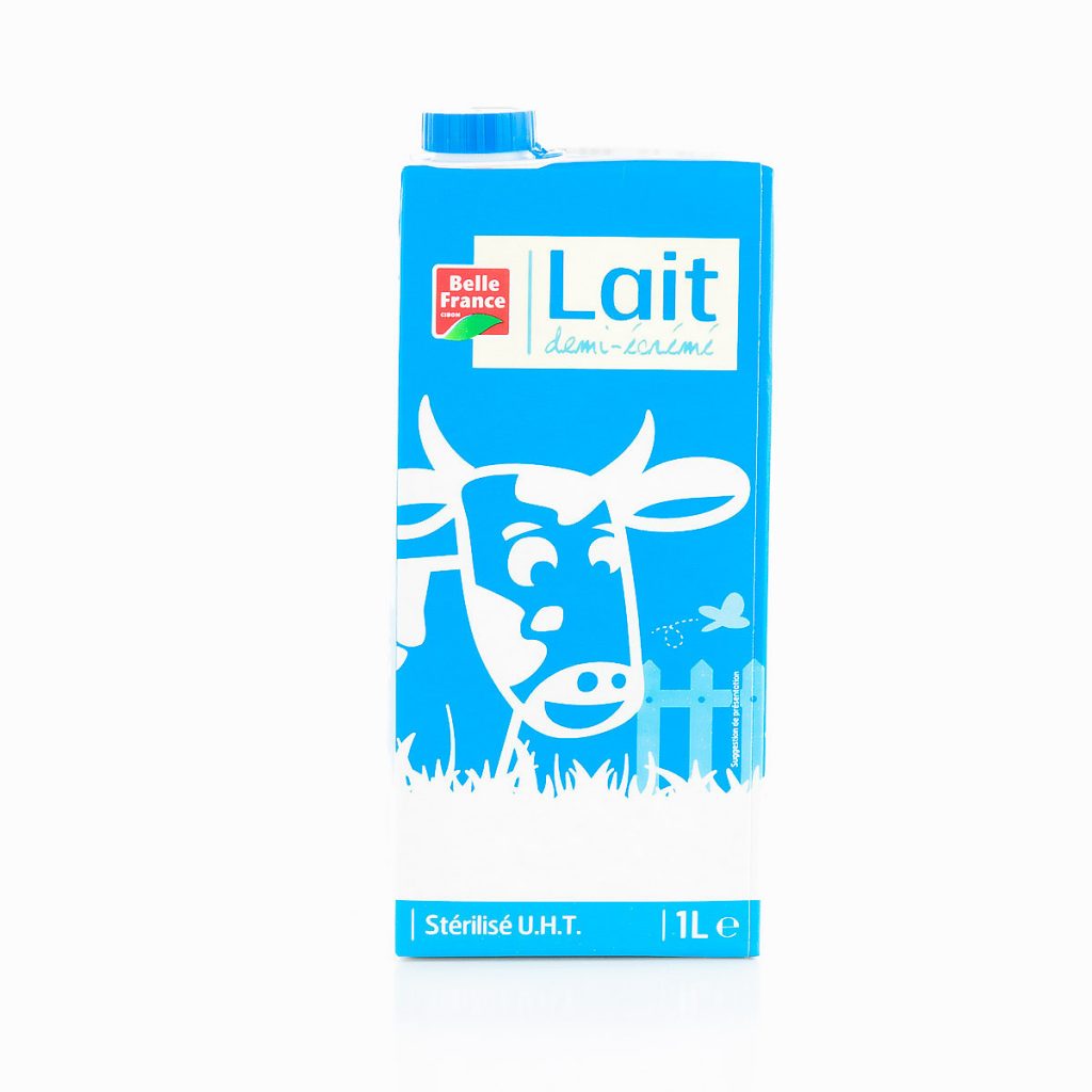 Lait demi-écrémé 1litre BELLE FRANCE