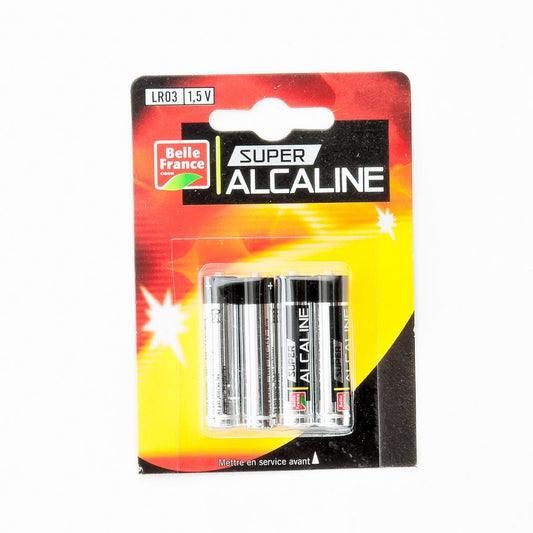 Piles LR03 1,5V super alcaline BELLE FRANCE