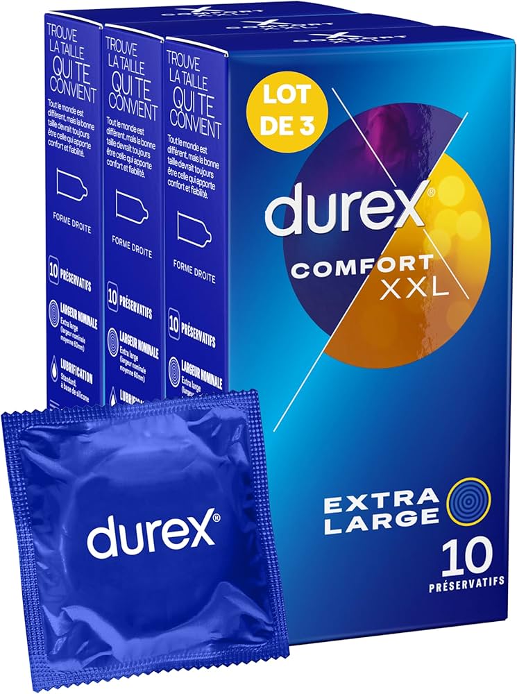 10 préservatifs confort XXL DUREX