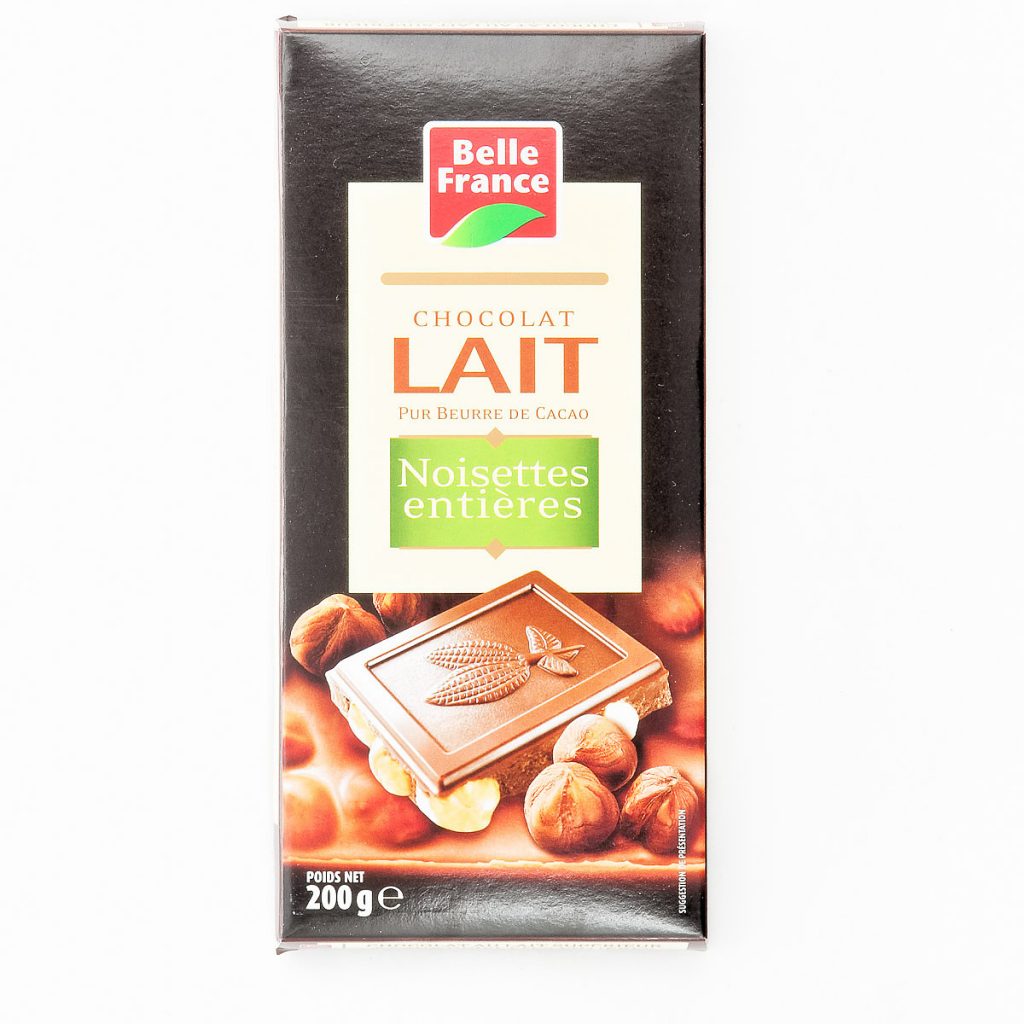 Chocolat au lait noisettes entières 200g BELLE FRANCE