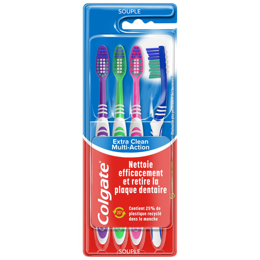 Lot de 4 brosses à dents COLGATE souple
