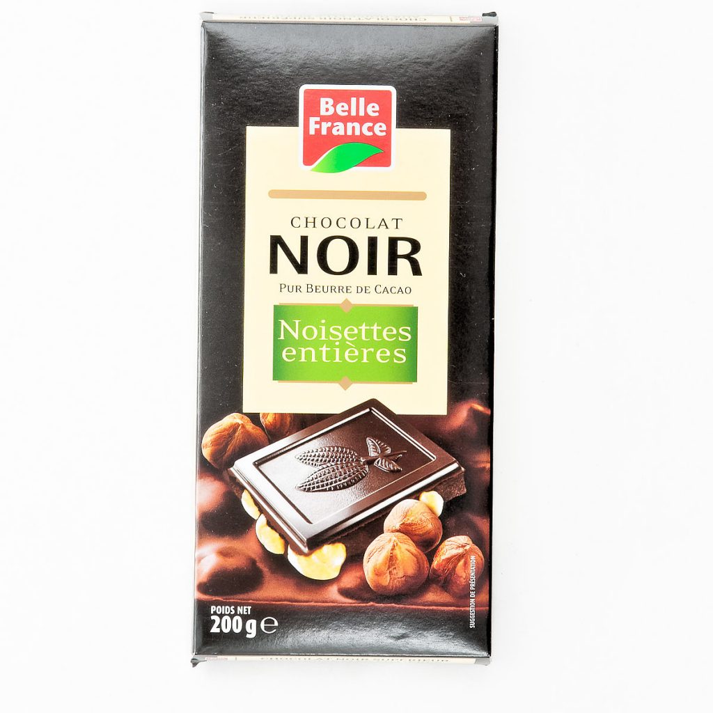 Chocolat noir noisettes entières 200g BELLE FRANCE