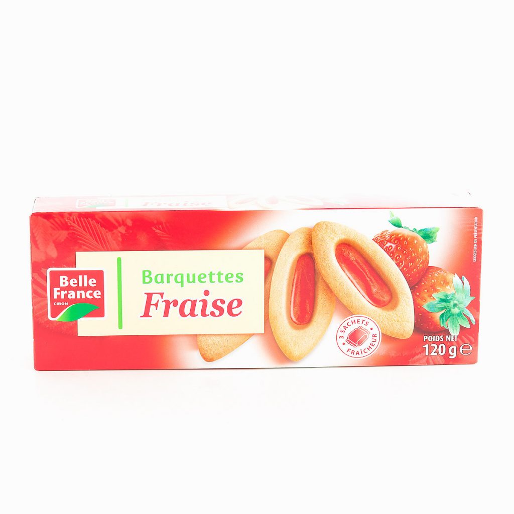 Biscuits barquettes fraise 120g BELLE FRANCE