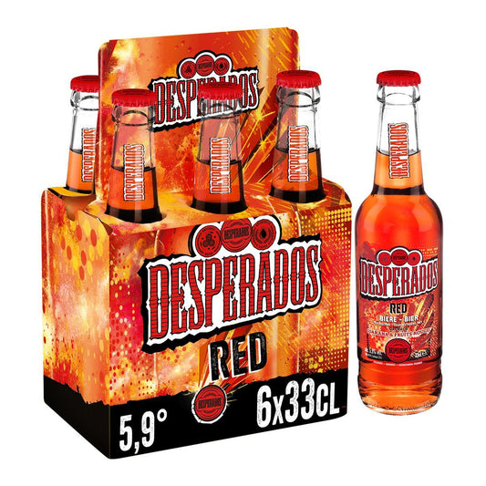 Bière aromatisée à la tequila DESPERADOS RED 6x33cl