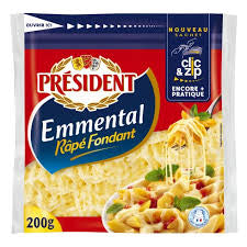 Emmental râpé PRÉSIDENT 45% 200g