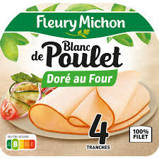 Jambon blanc de poulet 4 tranches 160g FLEURY MICHON