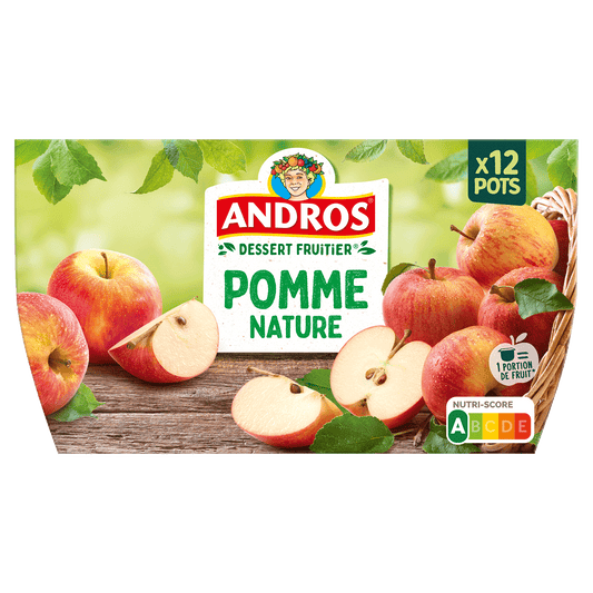 Compote de pomme ANDROS 12x100g