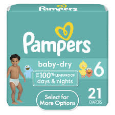 21 couches baby-dry PAMPERS 6