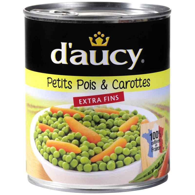 Petits pois & carottes Extra fins D'AUCY 265g