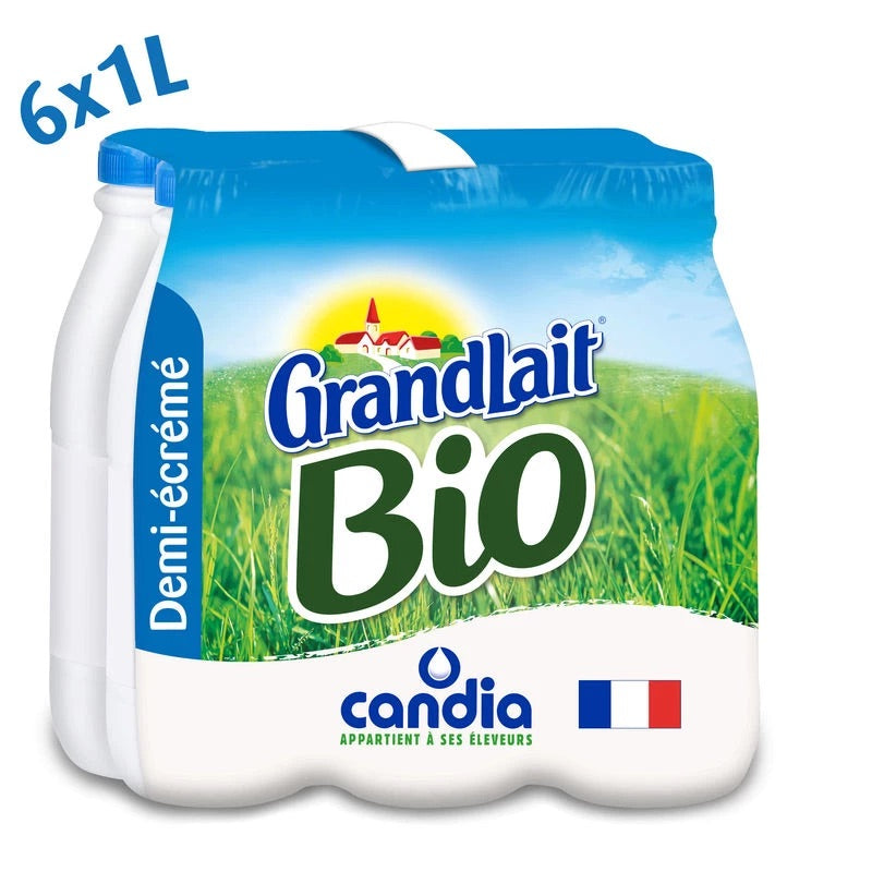 6x1L Grandlait bio CANDIA