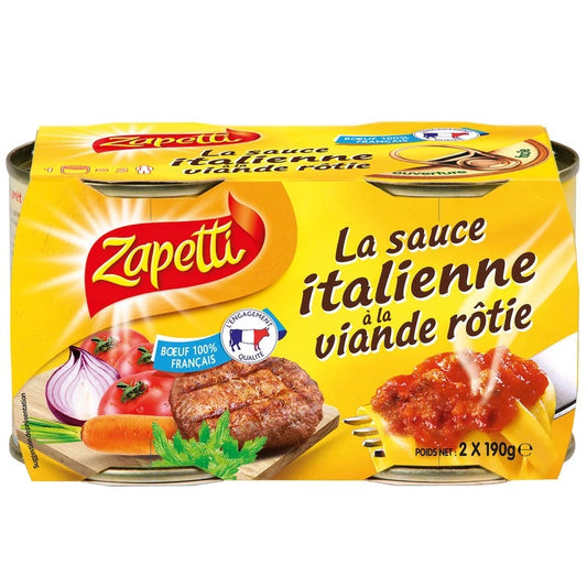 2x190g sauce italienne à la viande rôtie ZAPETTI