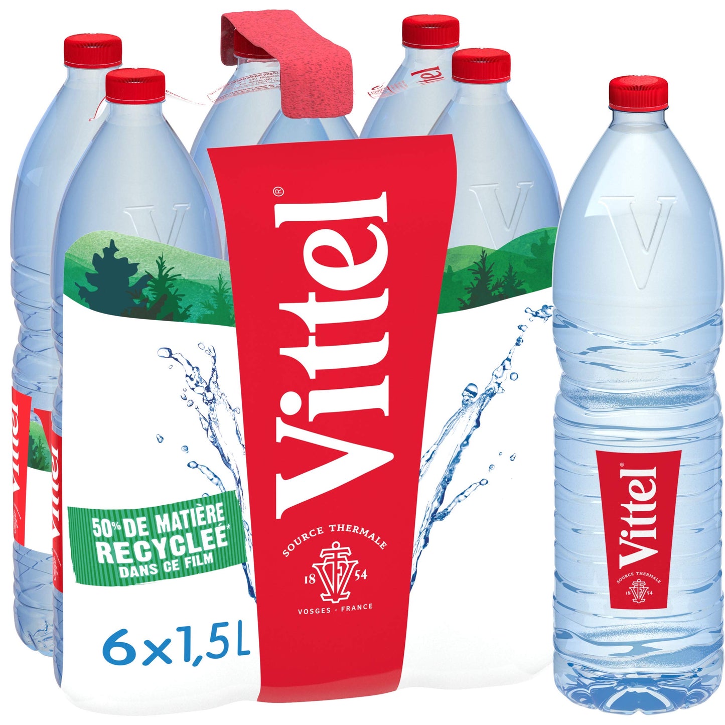 Eau VITTEL pack de 6x1.5 L