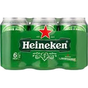 Pack de 6 canettes HEINEKEN 33cl