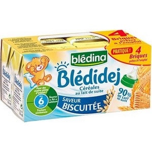 Blédidej céréales au lait 4 briques dès 6 mois