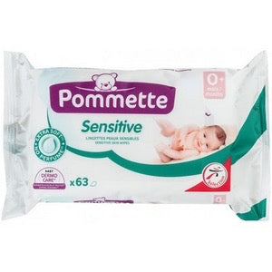 63 Lingettes sensitive POMMETTE