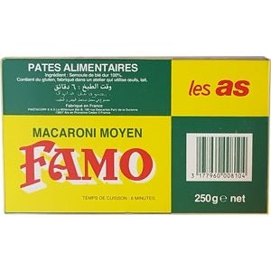 Pâte FAMO MACARONI MOYEN 250g