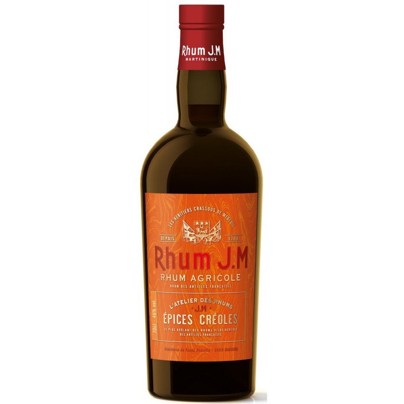 Rhum Agricole épices créoles RHUM JM 46% 70cl