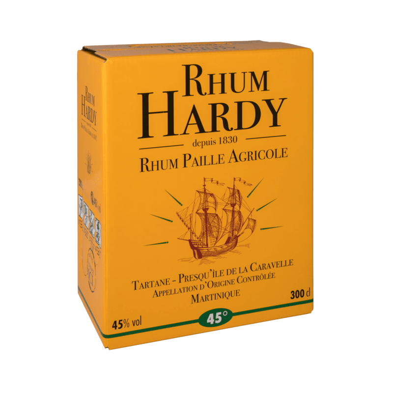 Cubi de rhum ambré Hardy Paille 45% 3 litres