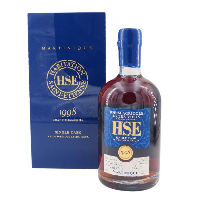 Rhum HSE 1998 Single cask coffret bois