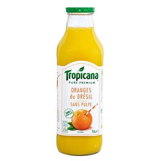 Jus d'orange du brésil sans pulpe TROPICANA 1Litre