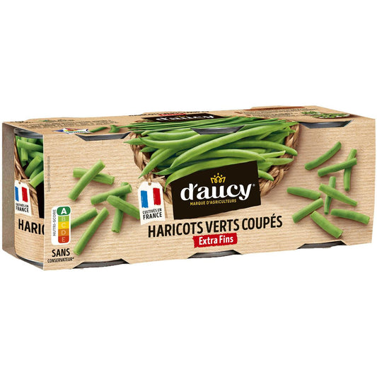 Haricots verts coupés D'AUCY 3x1/2